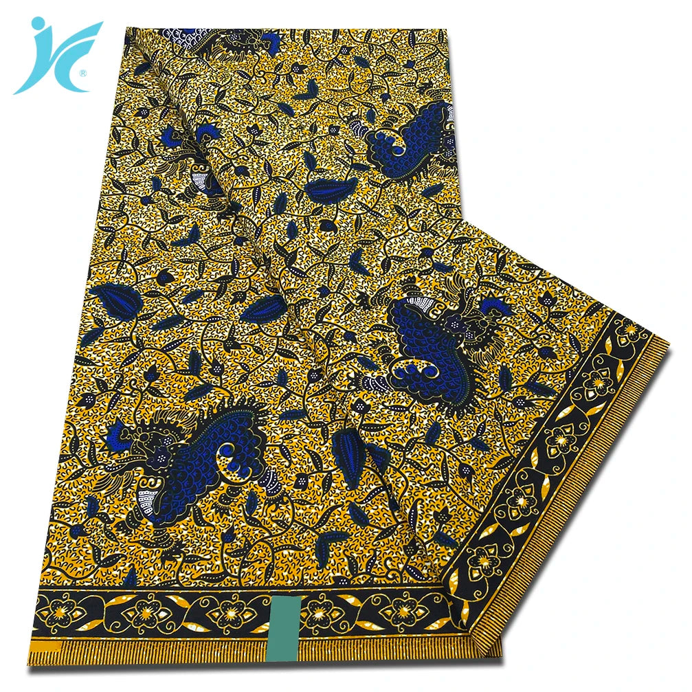 Classic African Wax Fabric - 100% Cotton Soft Ankara Pagne for Women's Dresses
