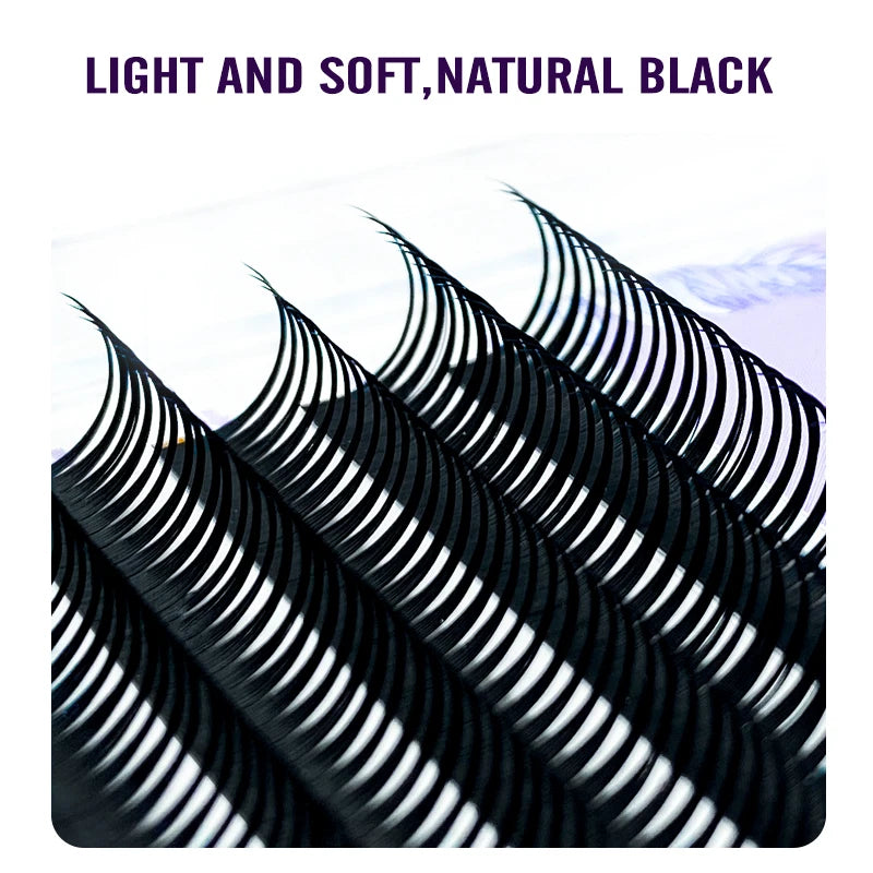 NATUHANA 0.07mm Wet Eyelash Extensions – Manga Wispy Spikes & Premade Fans for Cosplay & Volume