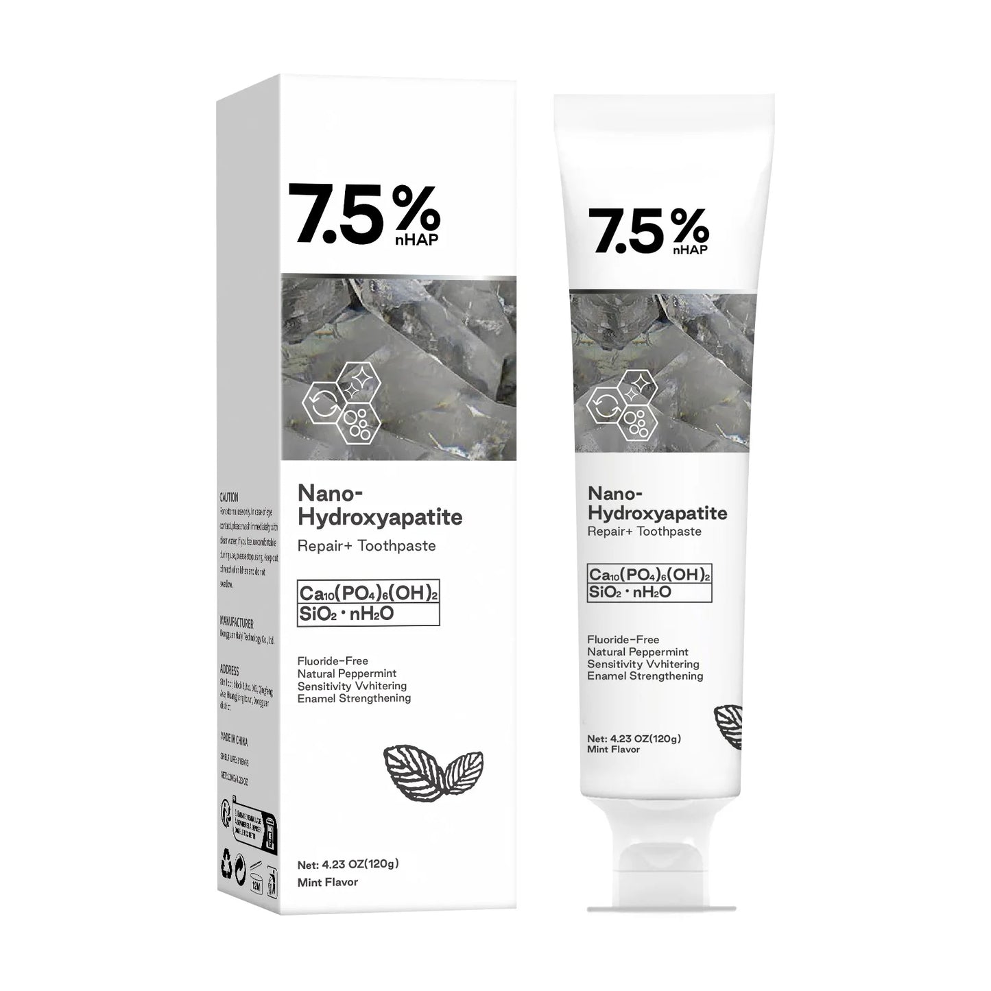 120g Nano Hydroxyapatite Toothpaste – Removes Coffee & Tea Stains, Freshens Breath, Prevents Cavities, Dental Care