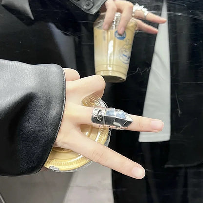 Anime Oosaki Nana Cosplay Metal Knuckle Rings – Unisex Punk Hip-Hop Finger Armor Jewelry Prop