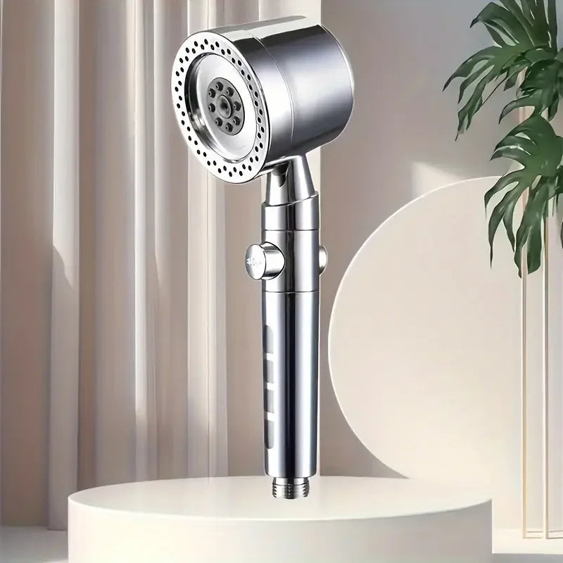 High Pressure Water Saving Shower Head - 5 Mode Handheld Bathroom Filter Spray with One Button Stop Function