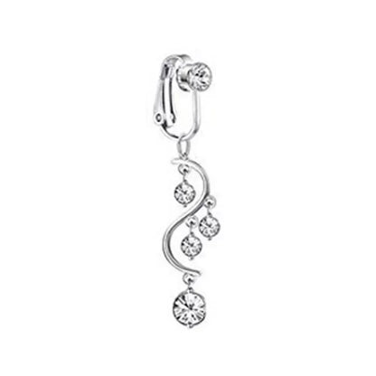Faux Belly Ring - Non-Piercing Clip-On Navel Button Body Jewelry Belly Piercing Accessory