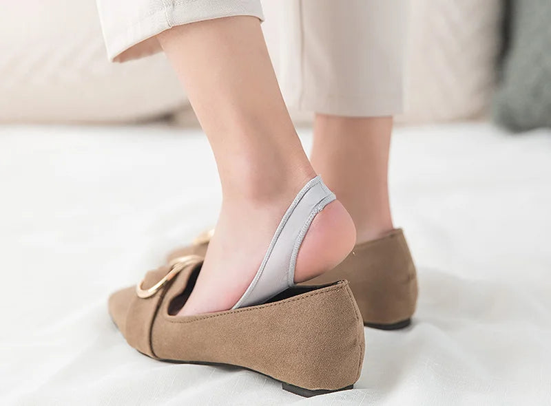 3 Pairs Women's Invisible Non-Slip Boat Socks – Ice Silk, Half-Palm, High Heel Liner Socks for Summer