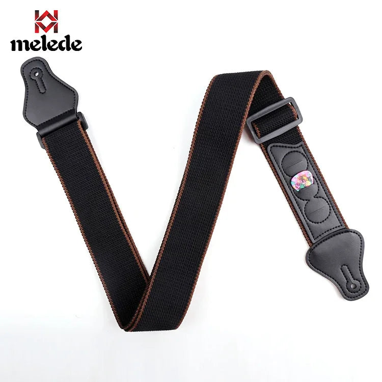 High-Quality Cotton Guitar Strap – Adjustable Length, 6.2cm Wide for Acoustic Guitar & Electric Bass