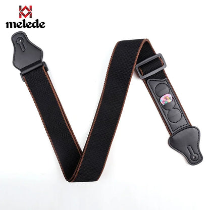 High-Quality Cotton Guitar Strap – Adjustable Length, 6.2cm Wide for Acoustic Guitar & Electric Bass