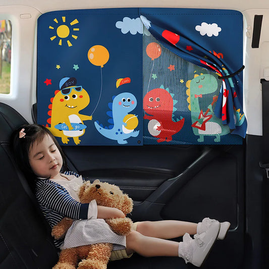 Cartoon Magnetic Car Side Gear Sunshade - Window Visor for Children, Sun Protection Heat Insulation Blind
