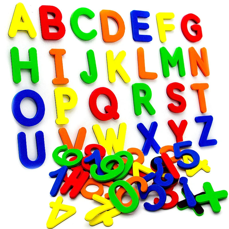 24-76pcs Magnetic Alphabet Letters — EVA Foam Refrigerator Stickers for Toddlers & Kids, Educational Spelling & Counting Toy Gift