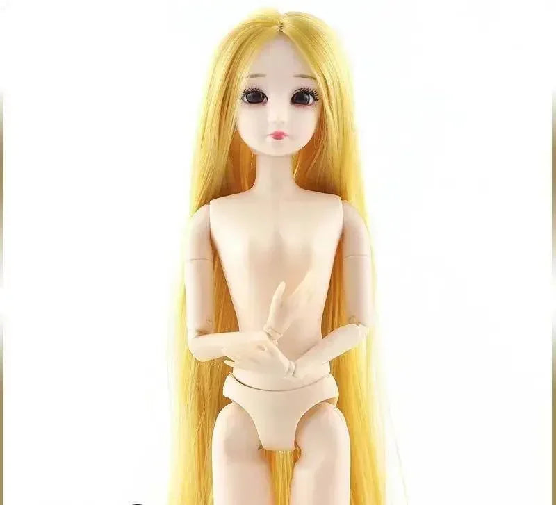 30cm BJD Doll 12-Joint 1/6 Girl Toy — Dress, 3D Eyes, Clothes & Shoes, Kids Gift for Girls