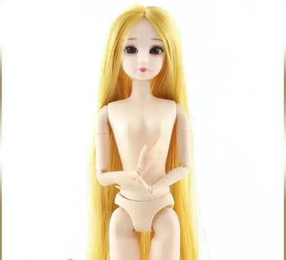 30cm BJD Doll 12-Joint 1/6 Girl Toy — Dress, 3D Eyes, Clothes & Shoes, Kids Gift for Girls