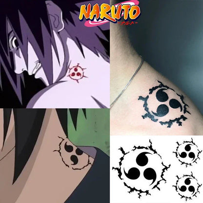 Naruto Temporary Tattoo Stickers — 5/10/20 Pcs Waterproof Anime Body & Arm Art for Cosplay (Sasuke, Itachi, Uzumaki)