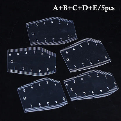 5PCS Brow Shaping Stencils – Portable Eyebrow Design Ruler for Instant Brow Drawing & Grooming Gift