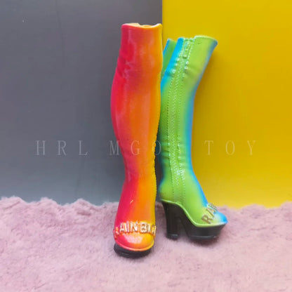 28cm Rainbow Big Sister Doll Shoes – Multi-Style Accessories for Girls, DIY Gift Toys