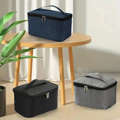 Men’s Business Travel Toiletry Bag – Double-Layer Large Capacity Cosmetic & Storage Handbag, Oxford Cloth