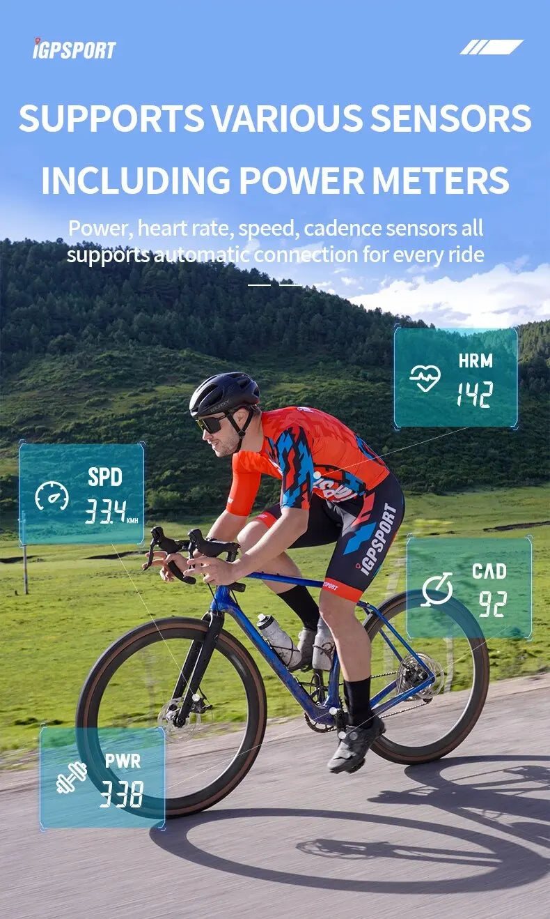 IGPSPORT BSC100S GPS Bike Computer — Wireless Speedometer, Digital Stopwatch & Cycling Odometer