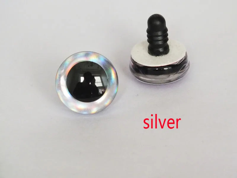 20PCS 3D Colorful Trapezoid Doll Eyes — 12 Colors, Sizes 9mm–35mm for DIY Crafting & Toy Making