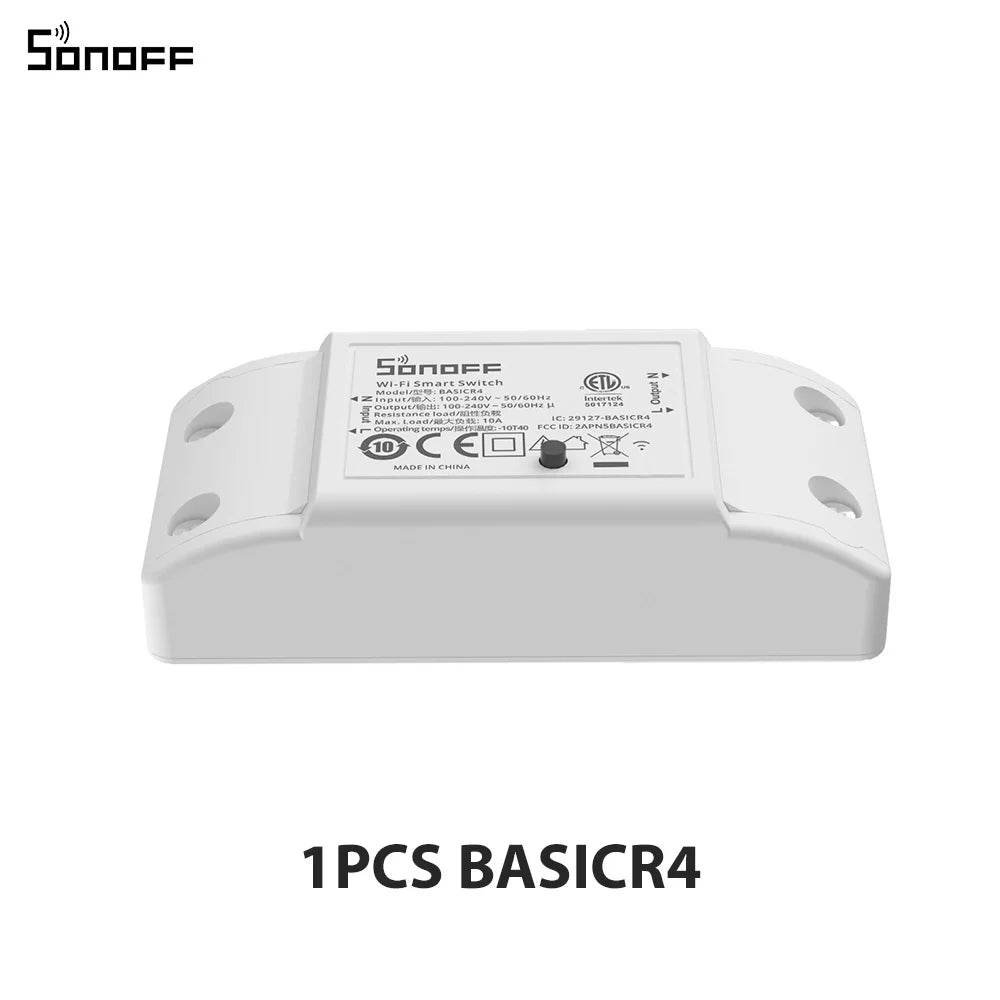 SONOFF BASICR4 WiFi Smart Switch - ESP32 Remote Control with eWeLink, Alexa & Google Home Compatibility
