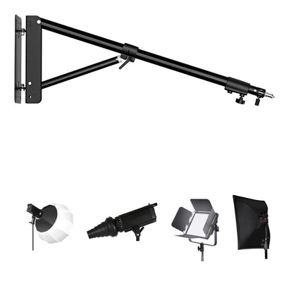 170cm Heavy Wall Mount Boom Arm – Projector Bracket for Photography Studio, Softbox, Video Strobe & Ring Lights
