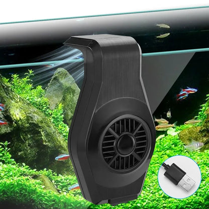 USB Fish Tank Cooling Fan – Mini Powerful Fan with Speed Regulation for Heat Dissipation in Shrimp & Grass Tanks