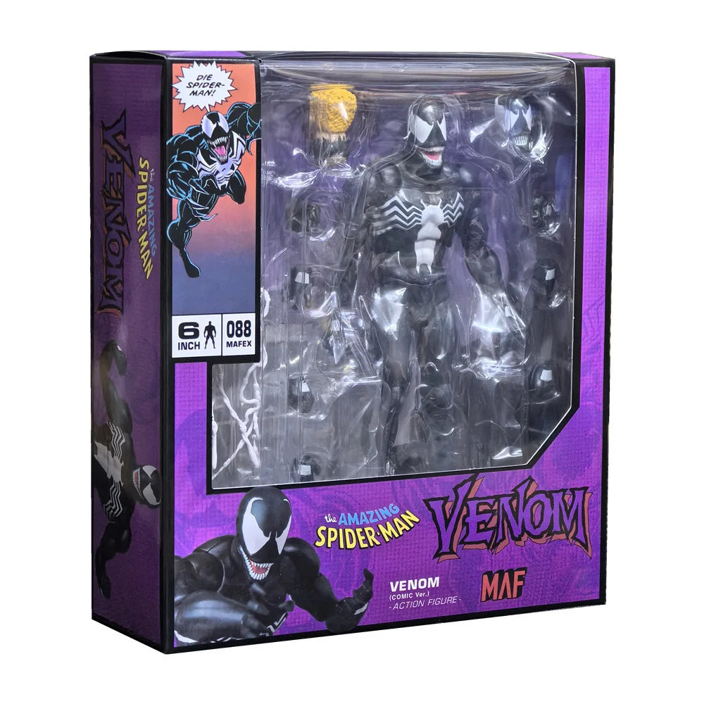 MAFEX 088 Venom Action Figure – Movable Spider-Man Carnage Model Toy S.H.Figuarts Collection Gift for Kids