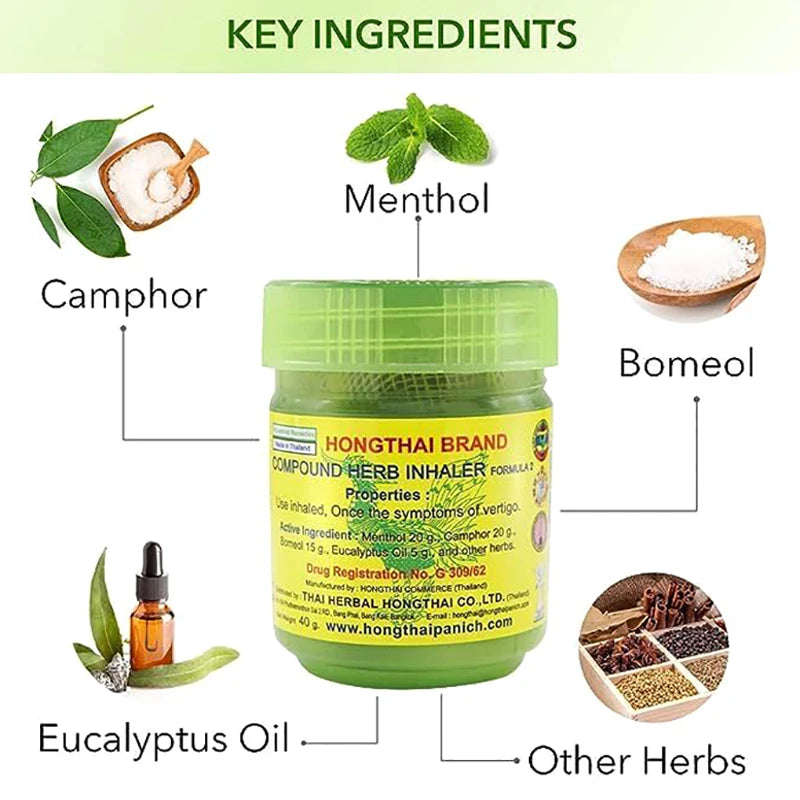 1 Bottle Thai Herbal Inhaler — Natural Nose Care & Health Tool