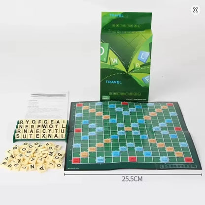 2–4 Player English Spelling Board Game – Alphabet Scrabble Puzzle & Word Chess Educational Toy Set, Travel-Friendly Learning Game for Kids & Family