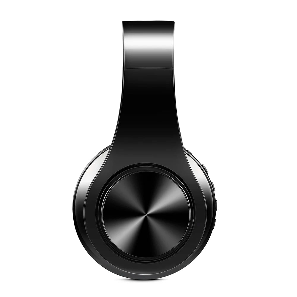 Men’s Gift Gold Wireless Headphones – Bluetooth Stereo Earphones with Built-in MIC, 3.5mm Jack for Xiaomi, Samsung, iPhone
