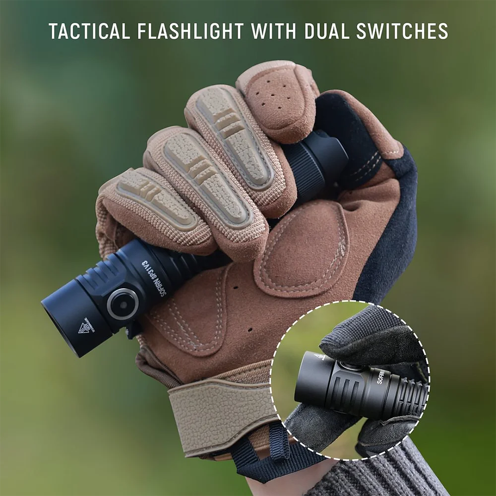 Sofirn SP31 V3.0 Tactical LED Flashlight — 2000LM SST40/519A USB-C Rechargeable 18650 Torch with Dual Switch
