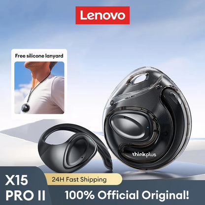Lenovo X15 PRO Ⅱ OWS Bluetooth 5.4 Earphones – Sport Earbuds with Ear Hook, HD HiFi Surround Sound Headphones