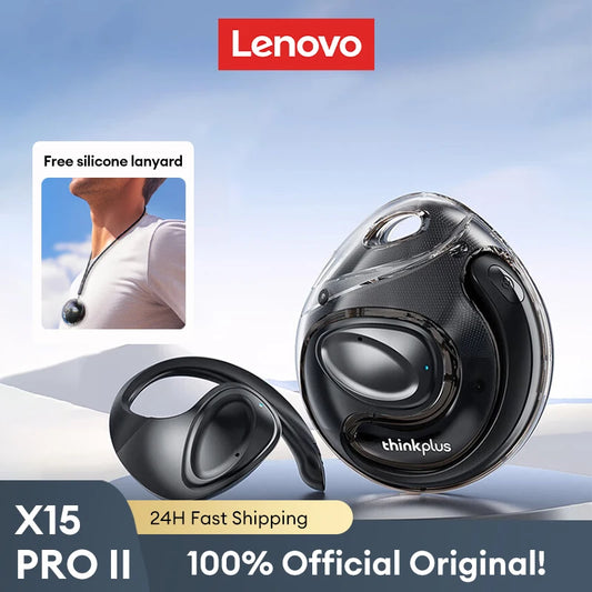 Lenovo X15 PRO Ⅱ OWS Bluetooth 5.4 Earphones – Sport Earbuds with Ear Hook, HD HiFi Surround Sound Headphones