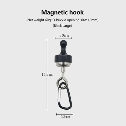 Strong Magnetic Carabiner Keychain | D-Type Lock Buckle for Camping, Tent Hanging, Outdoor Activities