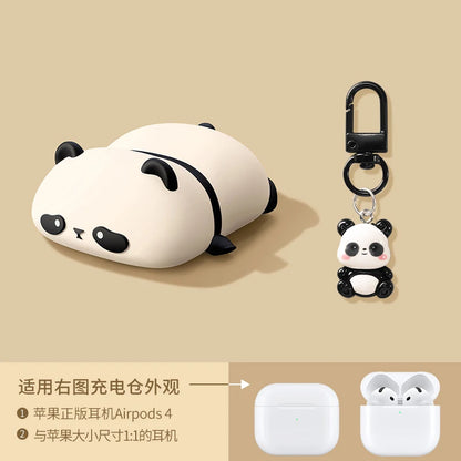 Cute Lying Panda Silicone Case for AirPods 4 (2024) & AirPods Pro 1/2/3 — Protective Earbuds Charging Cover