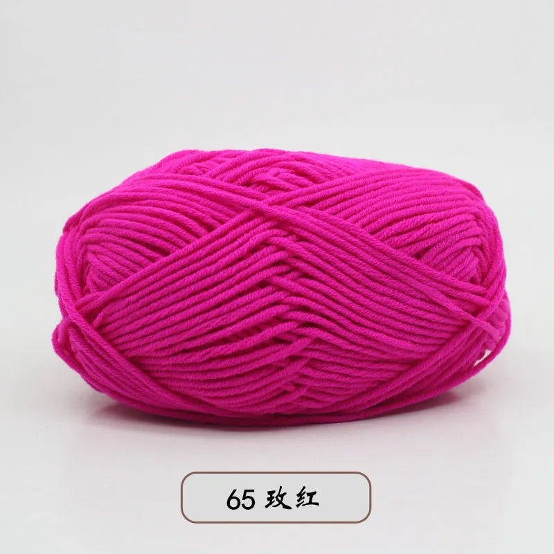40-50g/Set 4ply Milk Cotton Knitting Yarn – Dyed Lanas for Crochet, Sweaters, Hats & Dolls, Affordable Craft Supplies