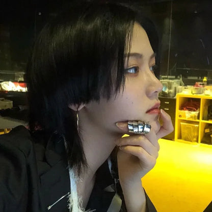 Anime Oosaki Nana Cosplay Metal Knuckle Rings – Unisex Punk Hip-Hop Finger Armor Jewelry Prop