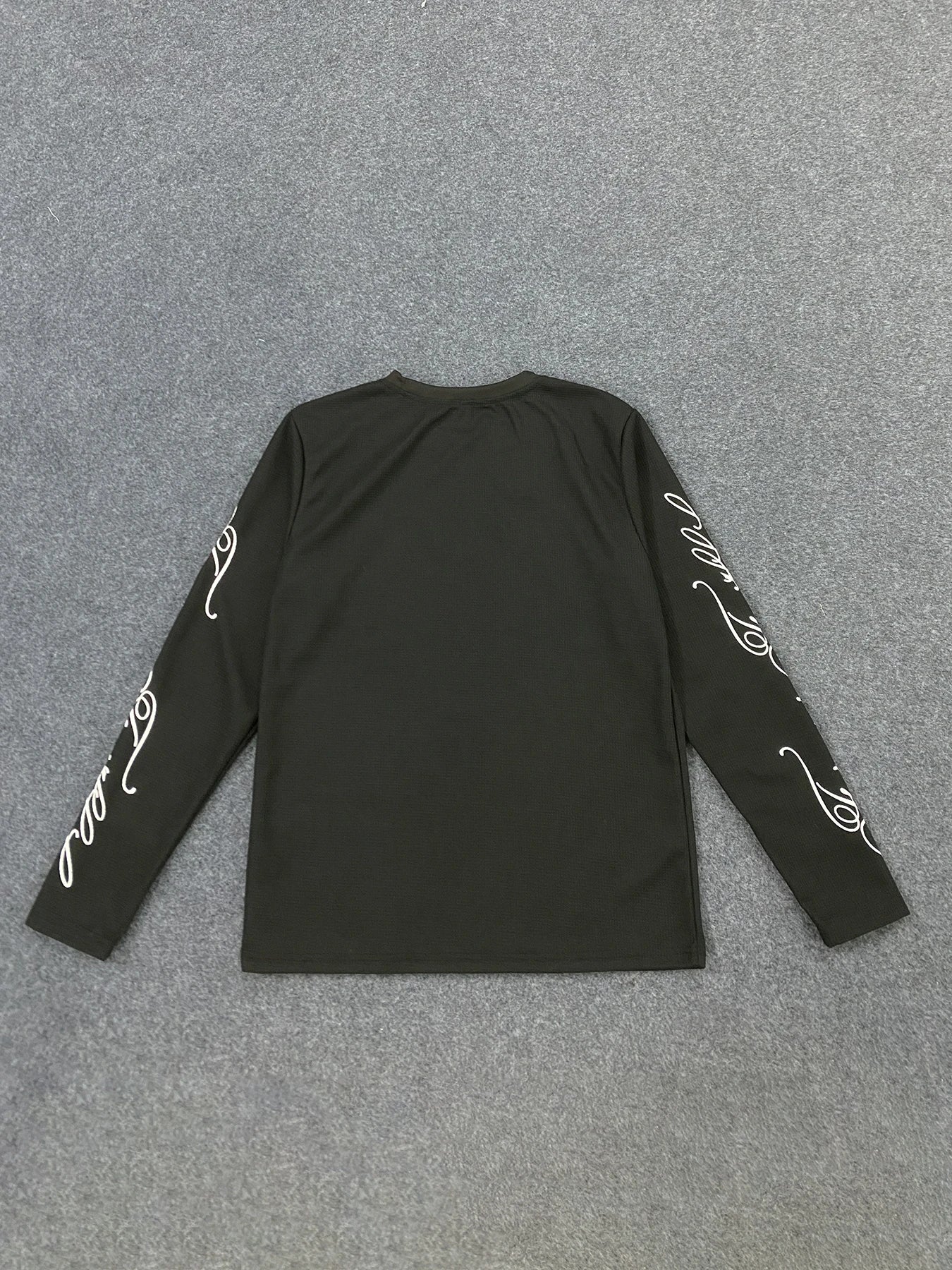 Retro Streetwear Long Sleeve T-Shirt - Loose Fit English Print Casual Crew Neck Top