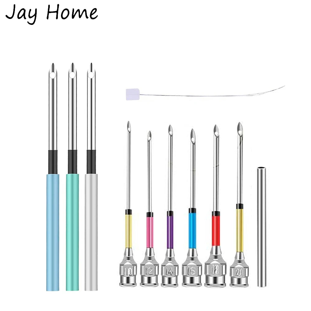 6 Pcs Punch Needle Beginner Kit – Adjustable Rug Punch Needles with Yarn for Cross Stitch and Embroidery Crafts