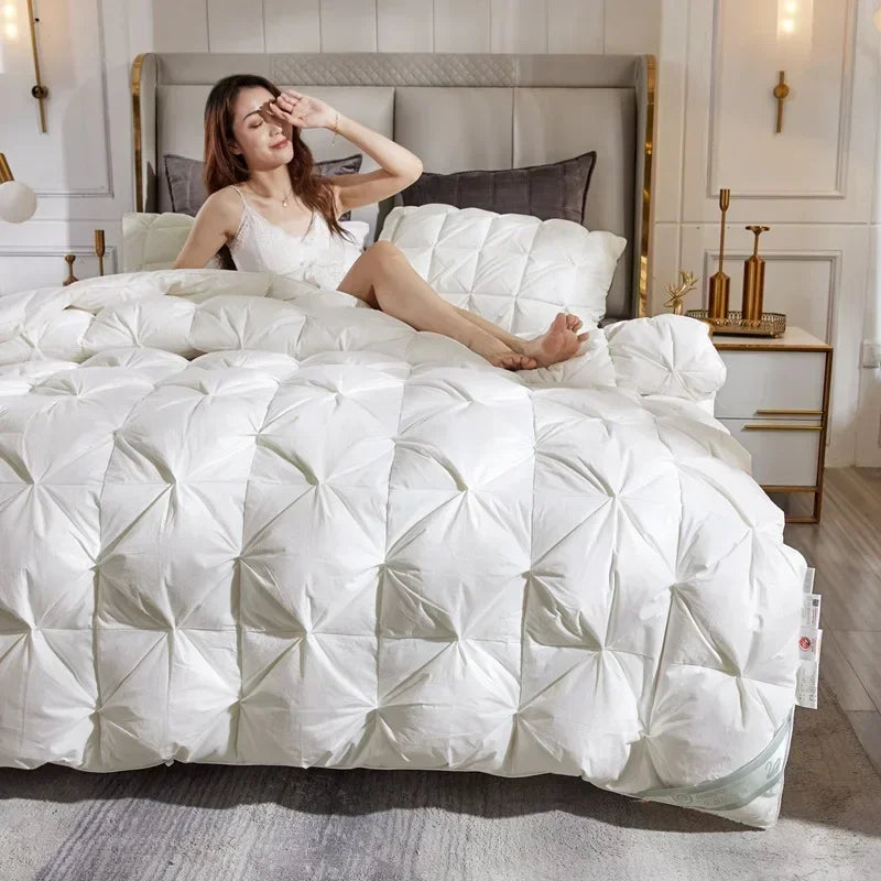 95% White Goose Down Duvet – Five-Star Hotel Quality, Warm Double or Single Goose Down Comforter