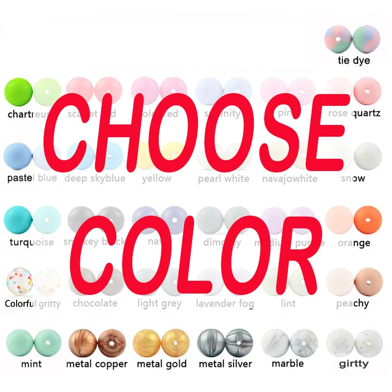 LOFCA Silicone Round Beads 20pcs - 9/12/15mm DIY Jewelry Making Beads for Bracelets, Keychains & Necklaces