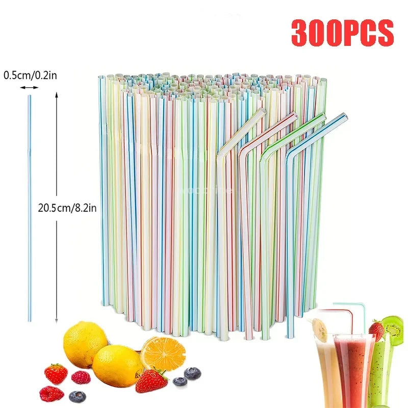 Multicolor Plastic Drinking Straws – Reusable Cola & Cocktail Straws for Bar, Party, Wedding, and Kitchen Use, Wholesale Pajitas