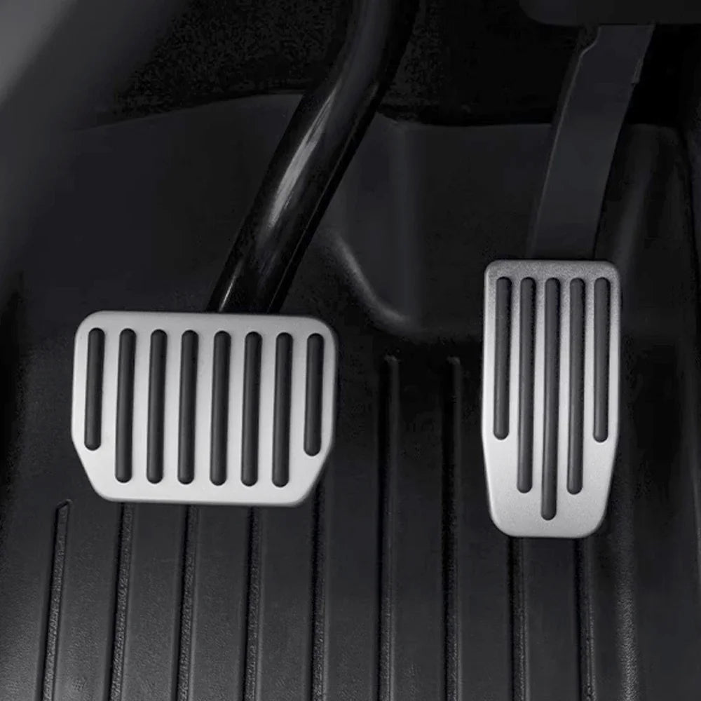 Tesla Model 3 Y Highland (2022-2024) Foot Pedal Covers - Aluminum Alloy Accelerator, Gas, Fuel Brake and Rest Pads Mat Accessories