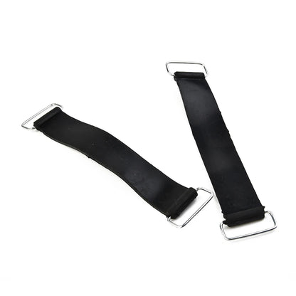 2pcs Motorcycle Rubber Battery Strap Holders — 18-23cm Belt for Honda, Scooters, Tricycles & All Motorcycles