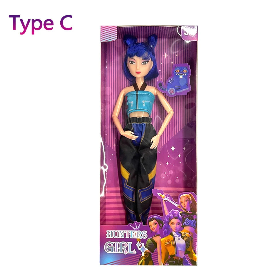 NEW KPop Demon Hunters Doll Toy — Rumi Mira Zoey Action Figure, Princess Baby Girl DIY Plastic Toy for Girls