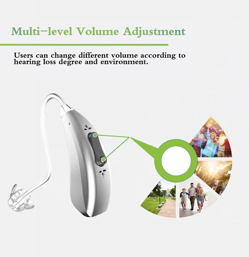 2024 Bluetooth Hearing Aid – ELHearing Rechargeable Mini Device with Programmable Digital Features & Portable Charging Case