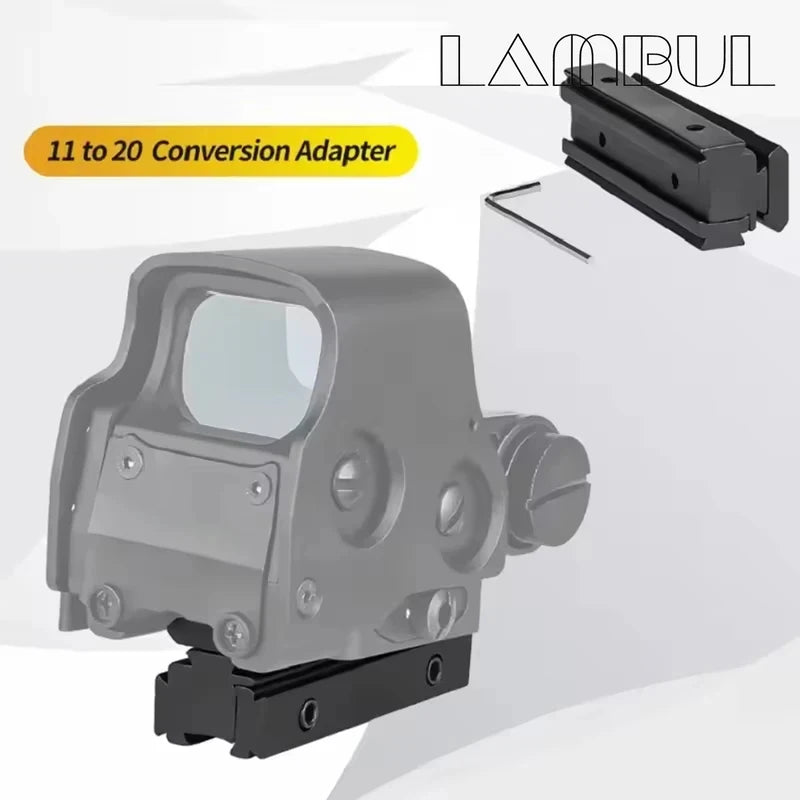 Tactical Scope Riser Mount - 11mm to 20mm Picatinny Rail Adapter for Rifle Optics