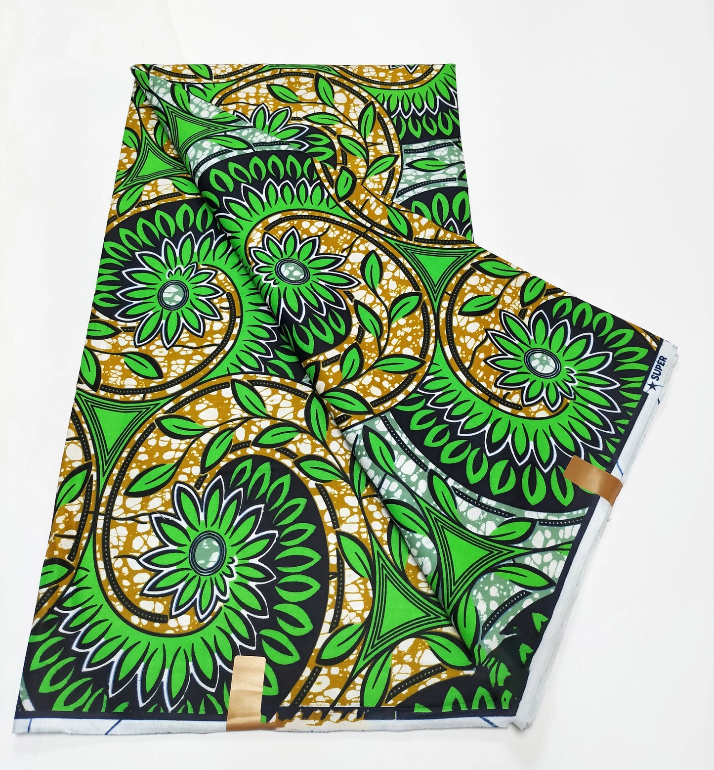 African Real Wax Print Fabric - 100% Cotton Nigerian Ankara Sewing Material for Party Dresses