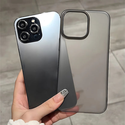 Transparent Matte Silicone iPhone Case - Soft Shockproof Cover for iPhone 11–18, Air & Pro Max Models