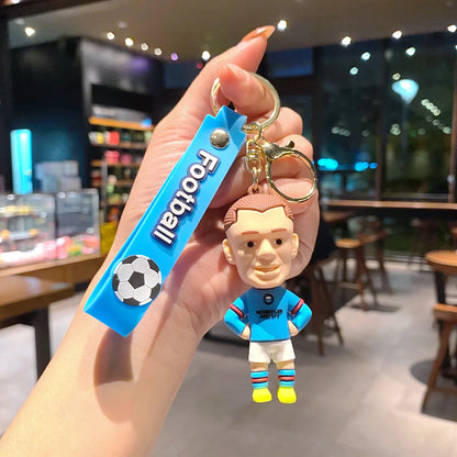 Creative Cartoon CR7 Football Keychain – Cute Cristiano Ronaldo Penalty Kick Bag Charm for Men & Women