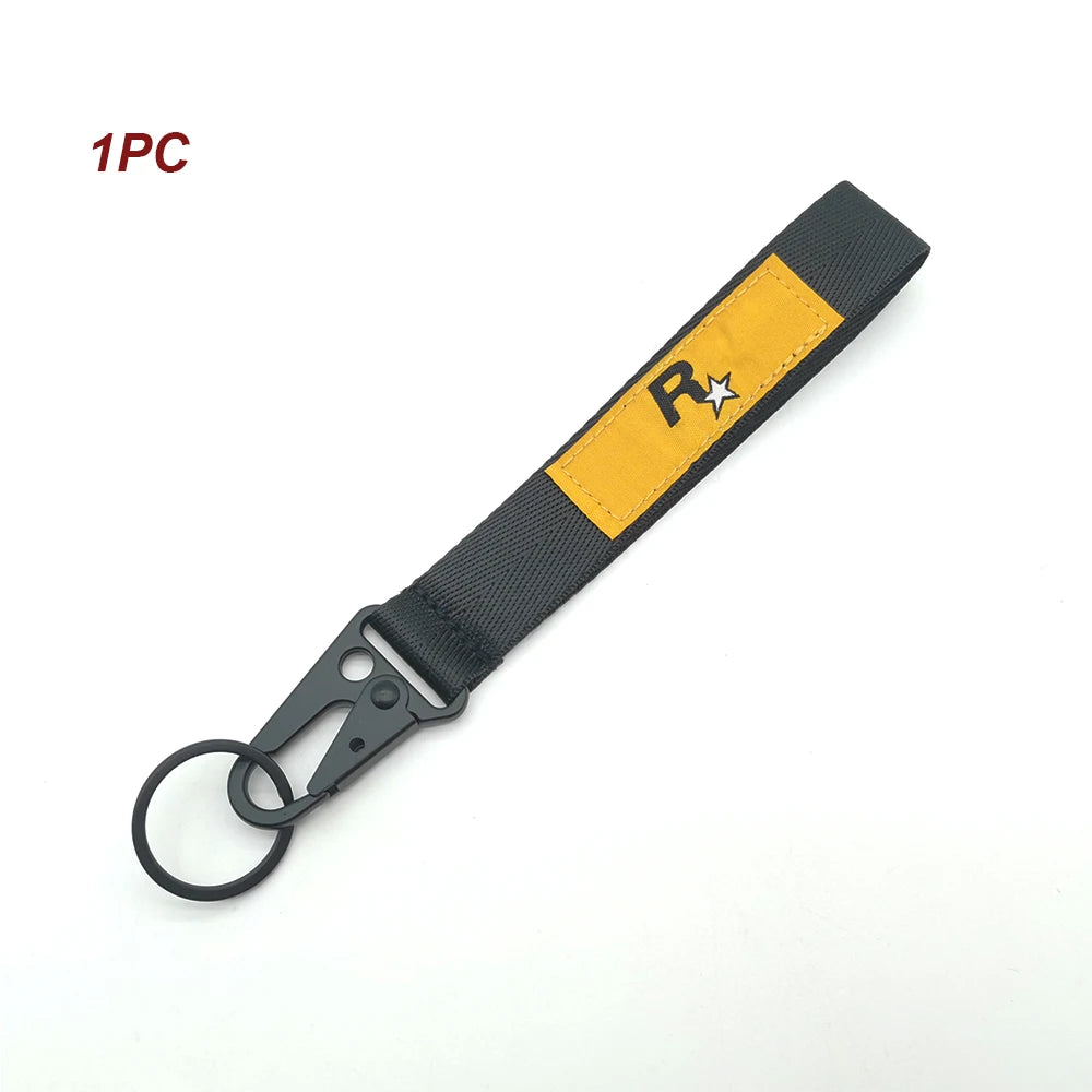 JDM Car Keychain Key Tag – Personality Spring Clip Lanyard for Racing, Modified Nylon Motorcycle & Auto Key Holder Accessories