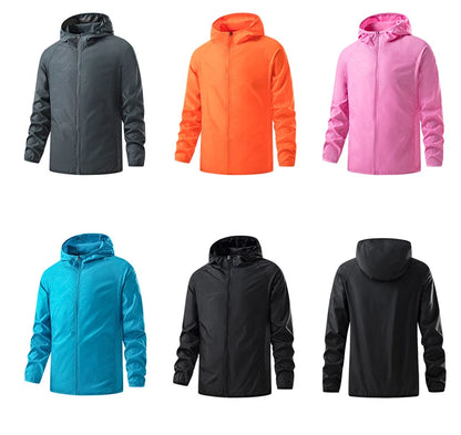 LNGXO Waterproof Hiking Jackets – Sun Protection, Windbreaker, Camping & Climbing Rain Coat, Unisex Portable Outdoor Wear