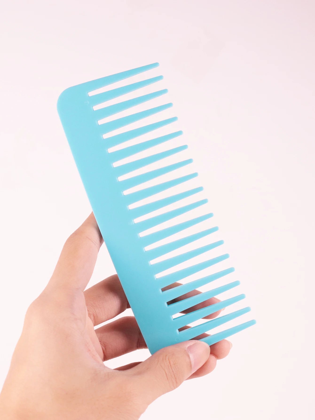 Thick Plastic Heat-Resistant Salon Comb – Anti-Static Long & Wide Tooth Comb for Real Hair Wigs