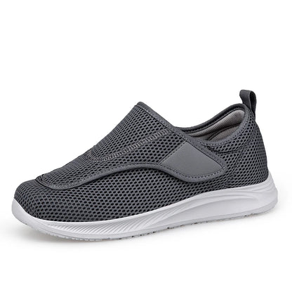 Adjustable Lightweight Open Walking Shoes for Men, Comfortable Diabetic Sneakers for Swollen & Elderly Feet, Breathable Support Fit